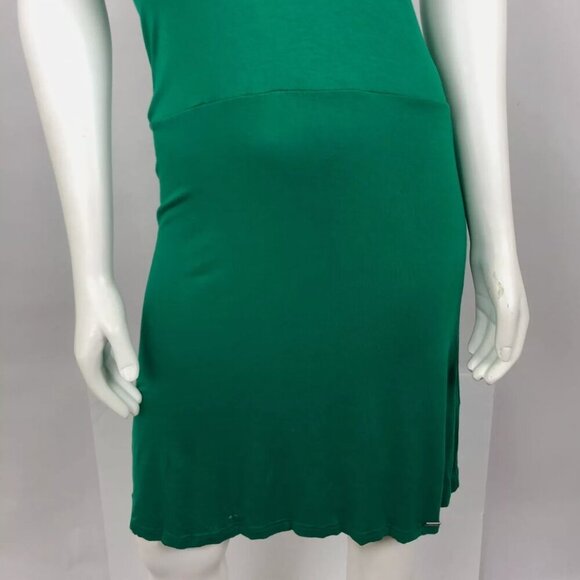 VTG David Bitton Green Halter Summer Dress Ruffles Y2K Sz SP-Retro-Ruffeled-Boho - Picture 6 of 10